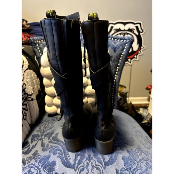 Dr. Martens Dr Martens 11448 Black Block Heel Riding Boot  Dr Martens 11448 Black Block Heel Riding Boot Size 8/EU 39